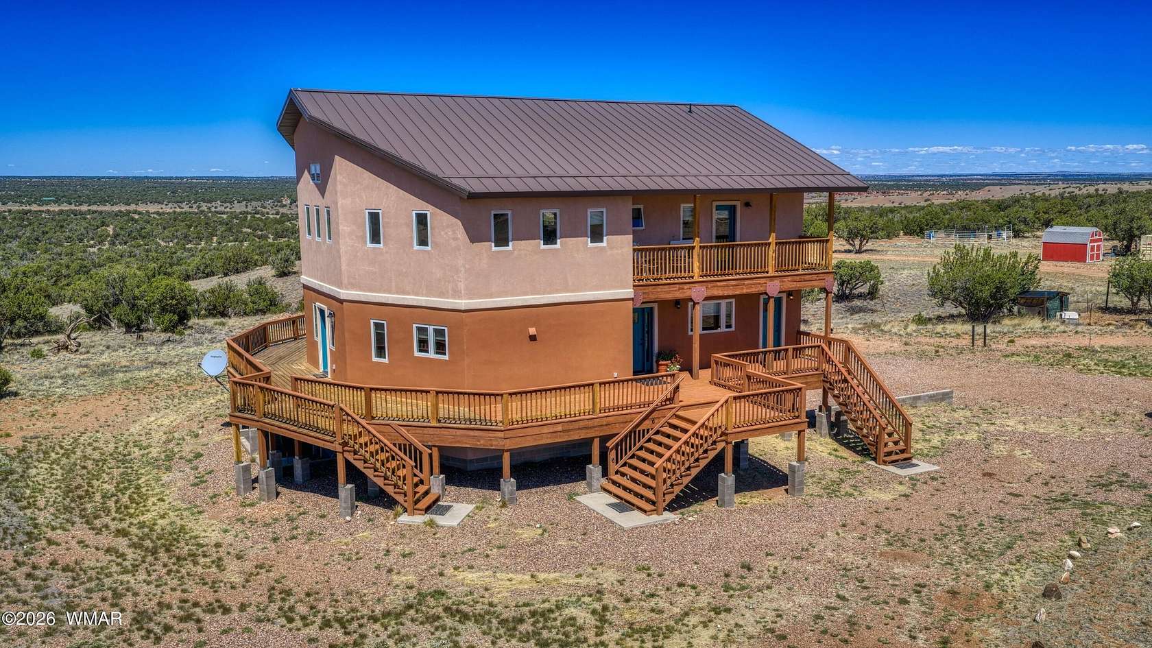 122 Acres of Land with Home for Sale in Concho, Arizona