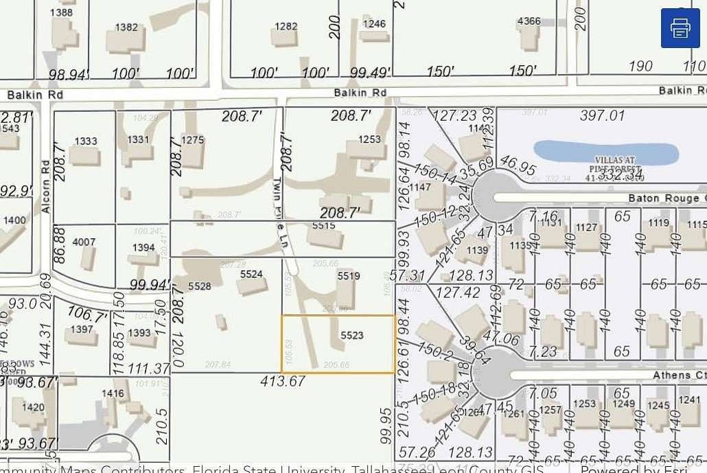 0.5 Acres of Land for Sale in Tallahassee, Florida