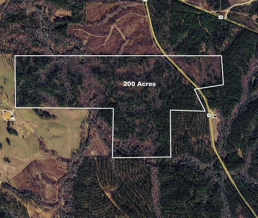200 Acres of Land for Sale in Fruithurst, Alabama