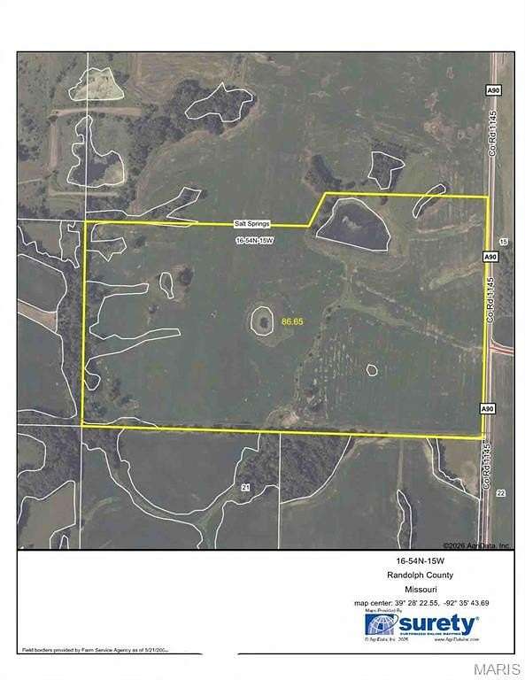 88 Acres of Land for Sale in Huntsville, Missouri