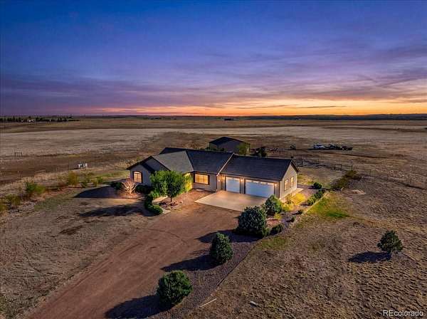 35 Acres of Agricultural Land with Home for Sale in Byers, Colorado