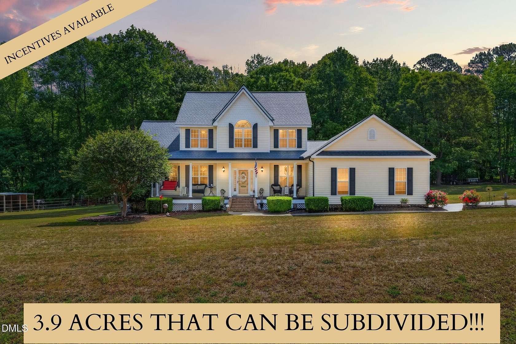 3.9 Acres of Land with Home for Sale in Zebulon, North Carolina