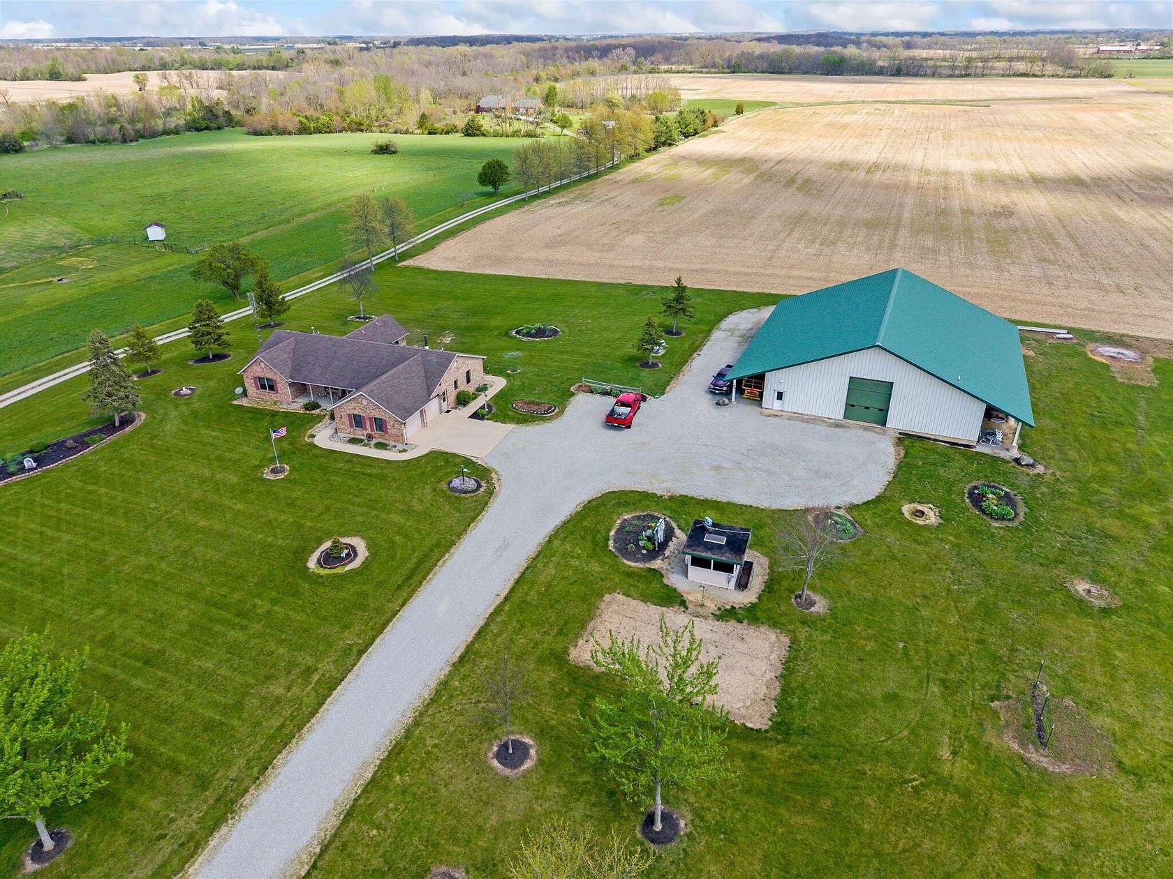 55.4 Acres of Agricultural Land with Home for Sale in Bradford, Ohio