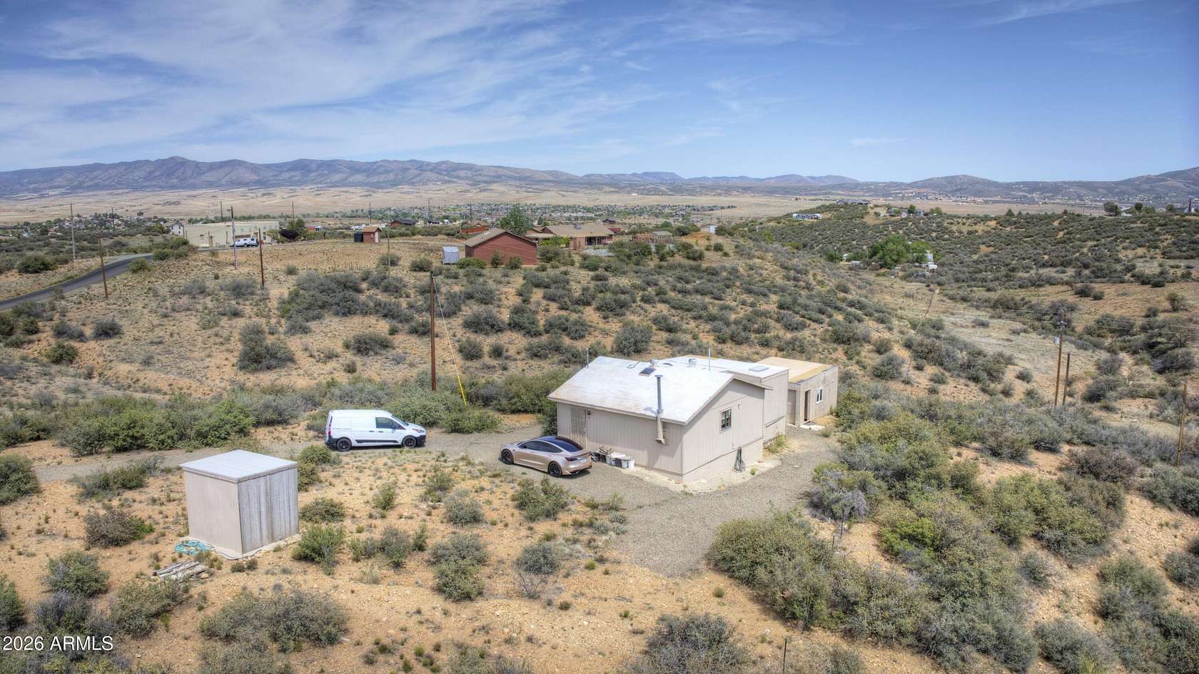 2.69 Acres of Land with Home for Sale in Dewey, Arizona