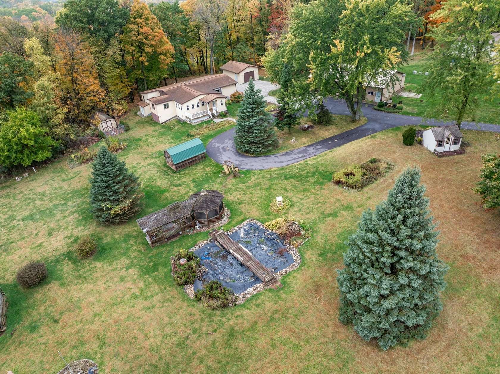 8.8 Acres of Land with Home for Sale in Mauston, Wisconsin