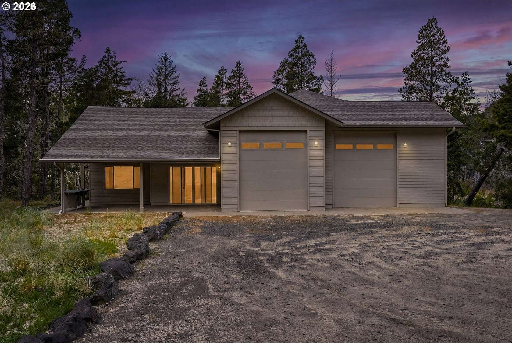 5.19 Acres of Land with Home for Sale in North Bend, Oregon