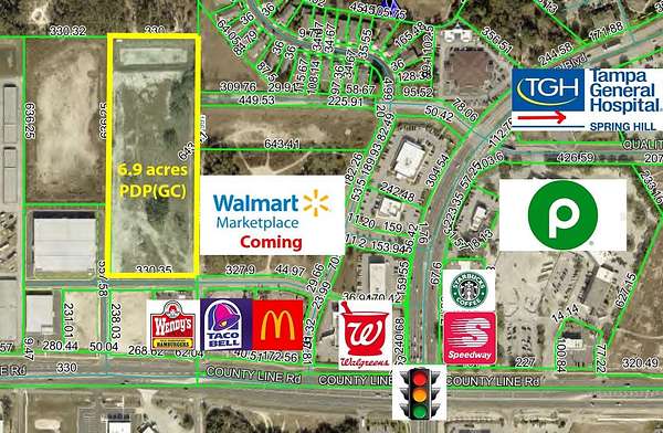 6.9 Acres of Commercial Land for Sale in Spring Hill, Florida