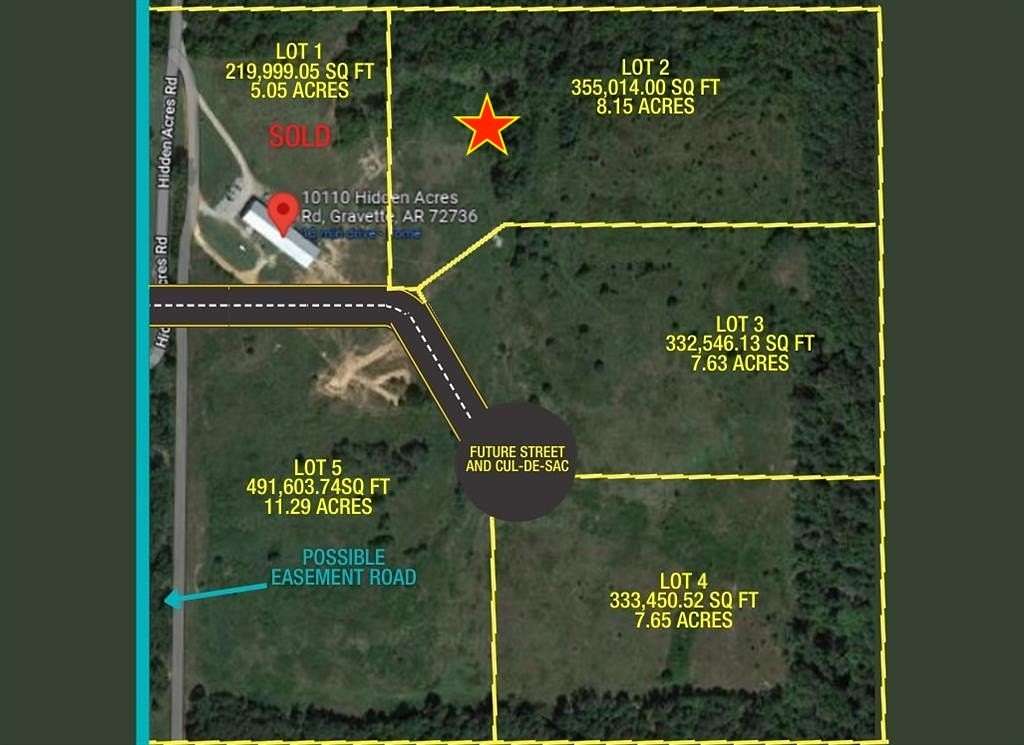 8.15 Acres of Residential Land for Sale in Gravette, Arkansas