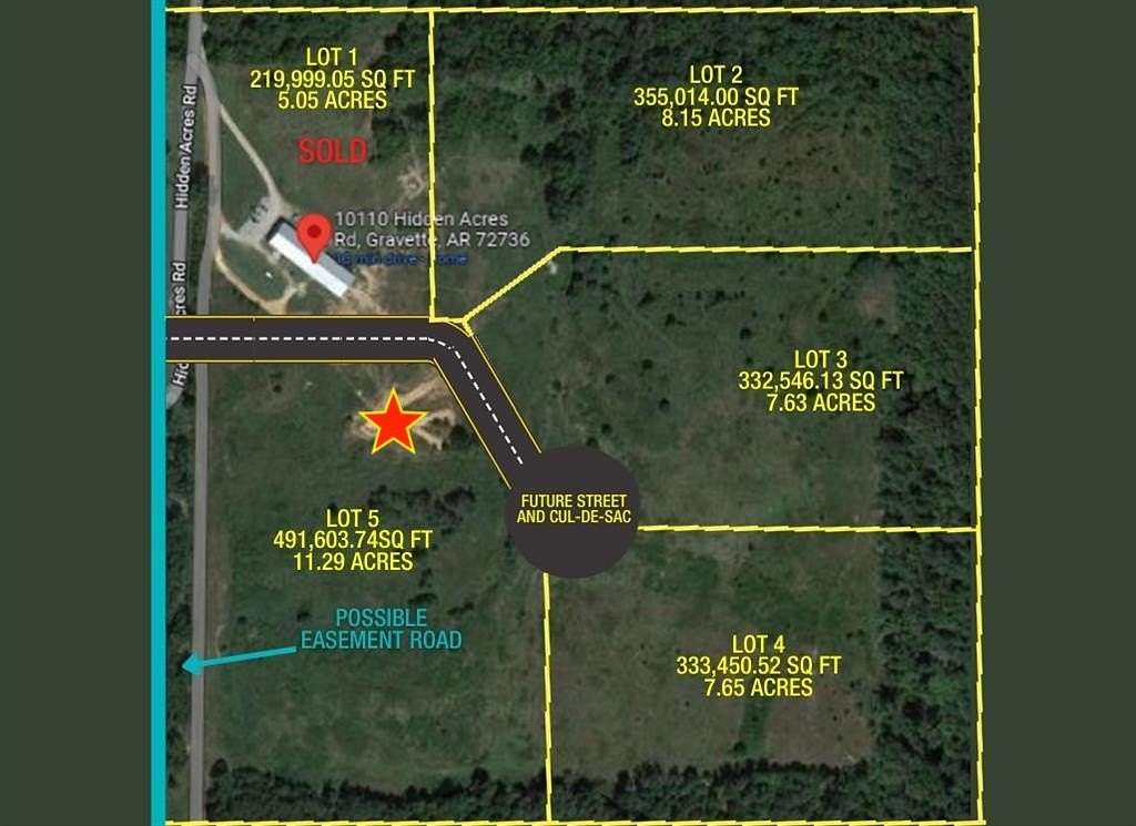 11.3 Acres of Land for Sale in Gravette, Arkansas
