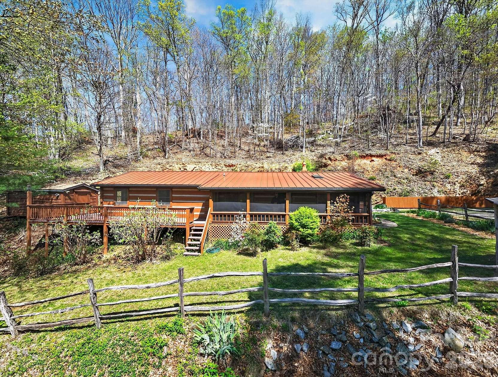 10.8 Acres of Land with Home for Sale in Black Mountain, North Carolina