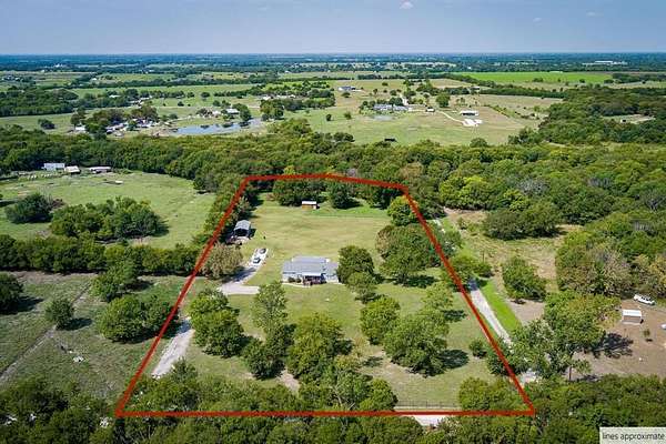 5.42 Acres of Land with Home for Sale in Leonard, Texas
