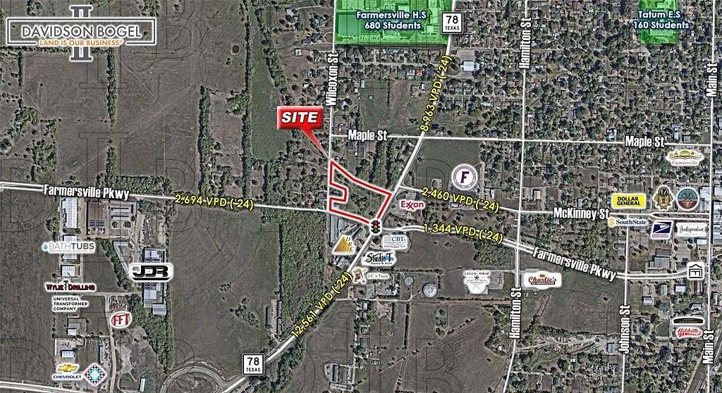 3.4 Acres of Commercial Land for Sale in Farmersville, Texas