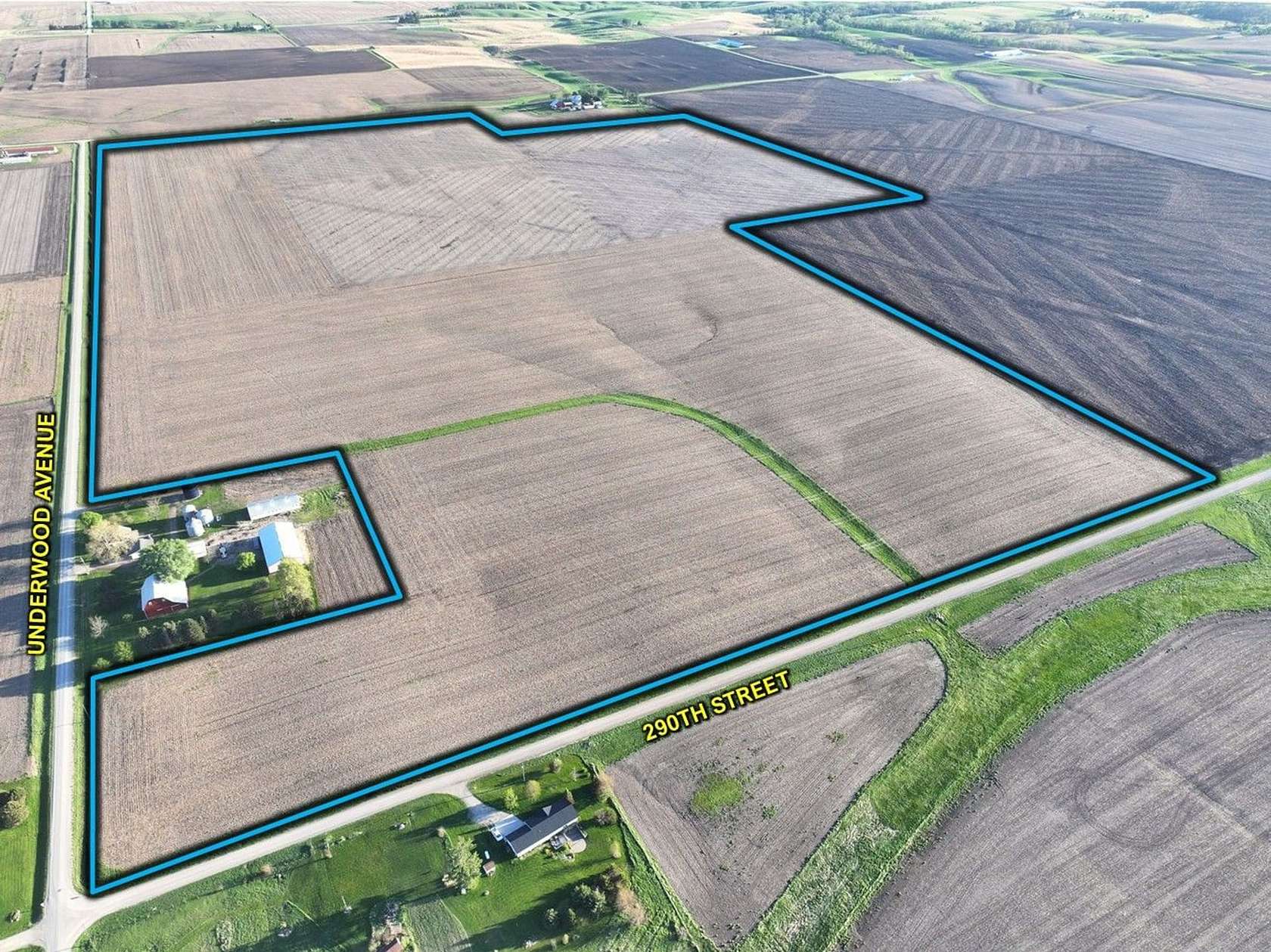 195 Acres of Agricultural Land for Auction in Crawfordsville, Iowa