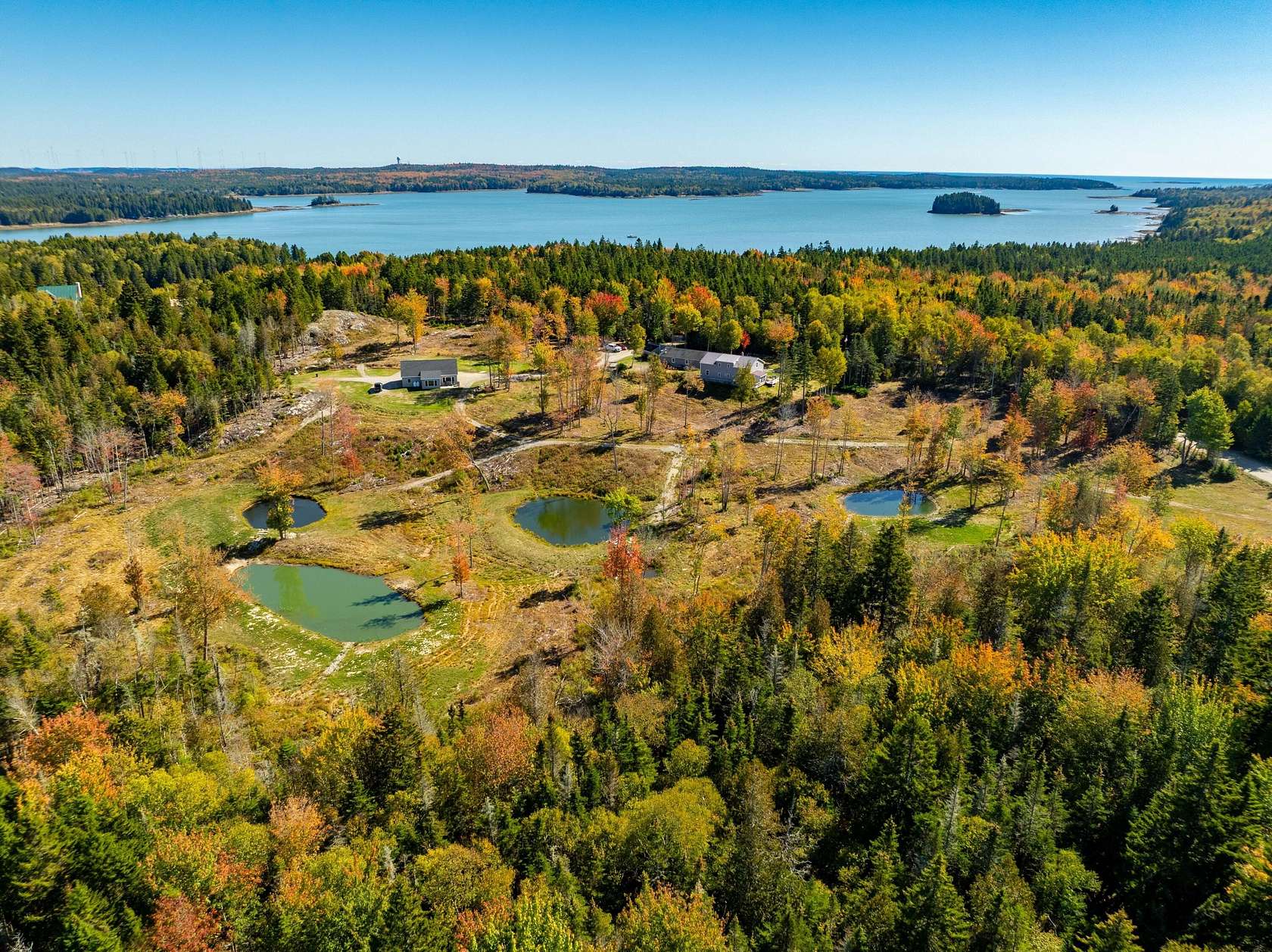 10.5 Acres of Recreational Land with Home for Sale in Roque Bluffs, Maine