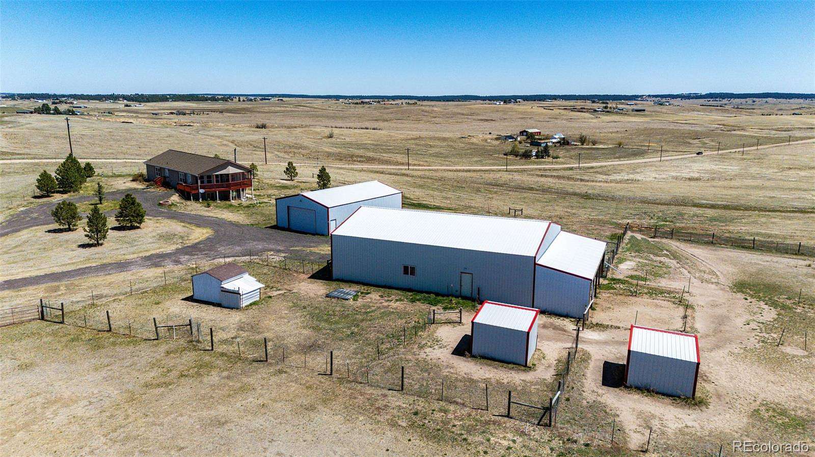 35 Acres of Agricultural Land with Home for Sale in Elizabeth, Colorado