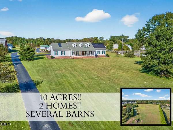 10 Acres of Land with Home for Sale in Benson, North Carolina
