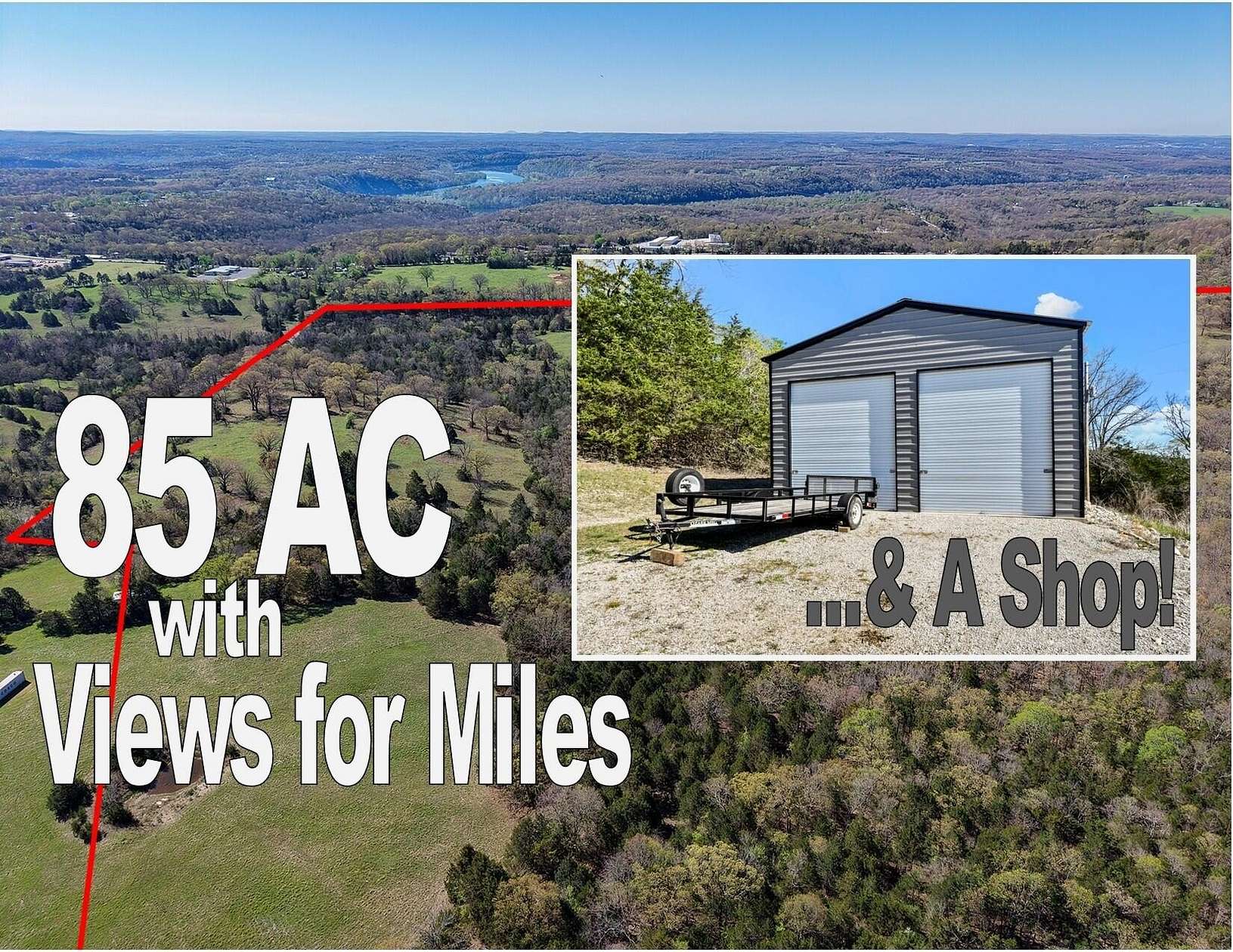 85 Acres of Recreational & Residential Land for Sale in Forsyth, Missouri