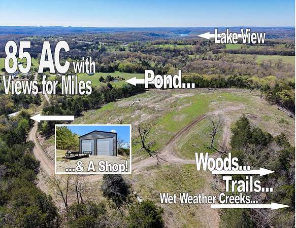 85 Acres of Recreational & Residential Land for Sale in Forsyth, Missouri