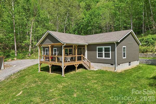76.8 Acres of Recreational Land with Home for Sale in Marshall, North Carolina