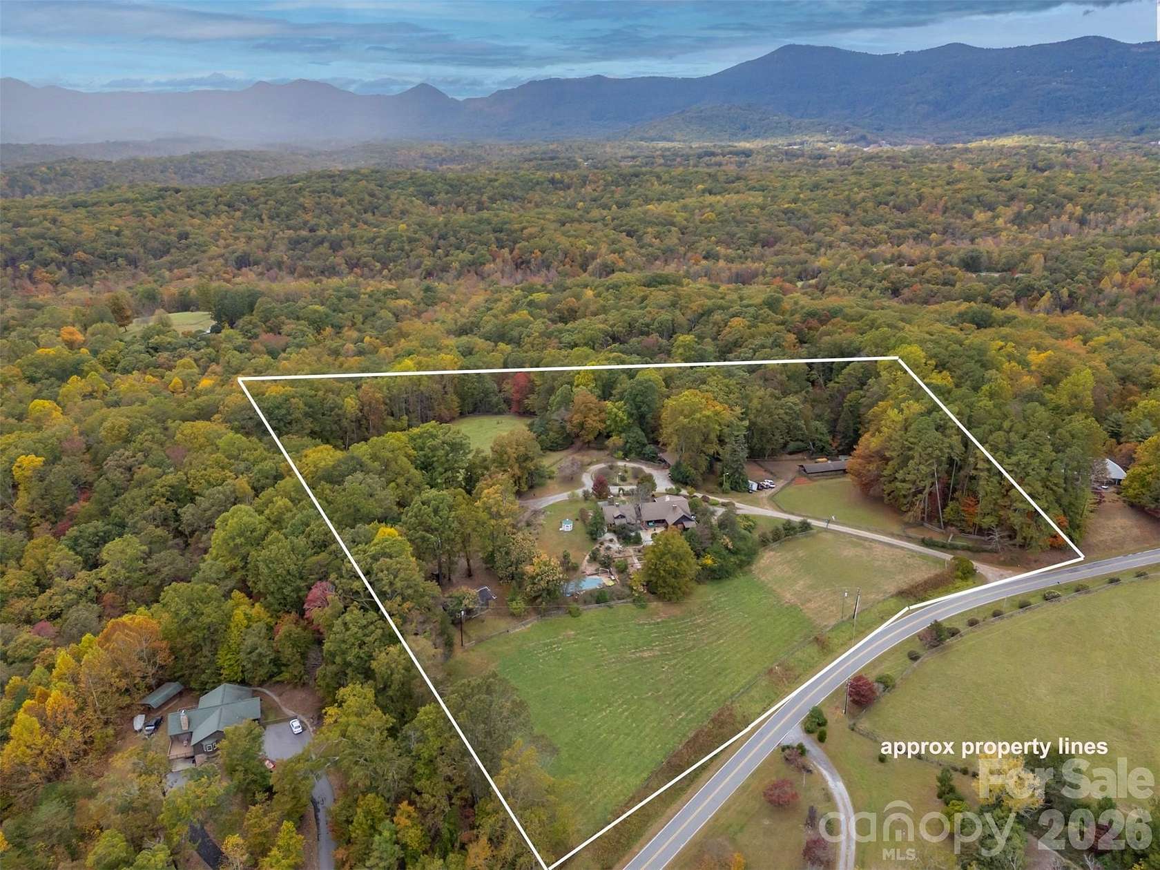 13.8 Acres of Land with Home for Sale in Tryon, North Carolina