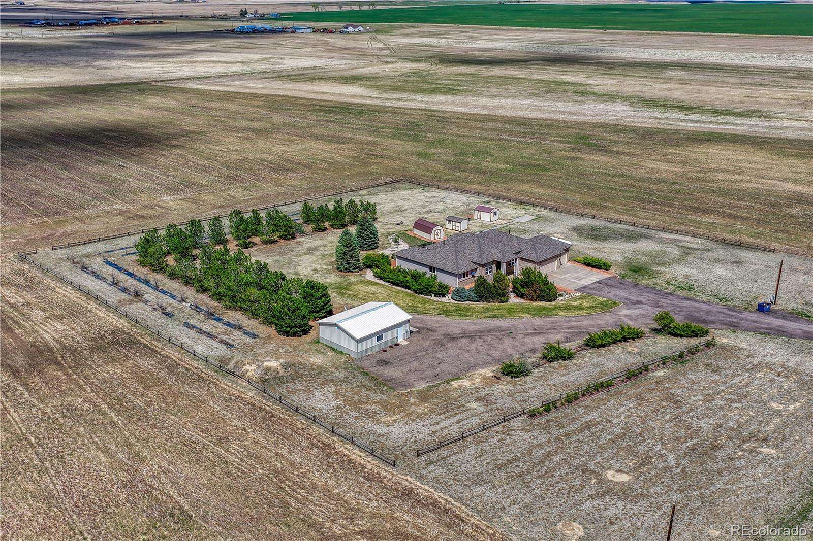 35.5 Acres of Agricultural Land with Home for Sale in Strasburg, Colorado