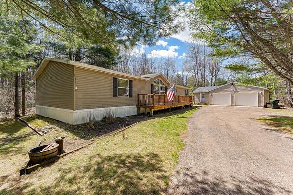 3 Acres of Land with Home for Sale in Hazelhurst, Wisconsin
