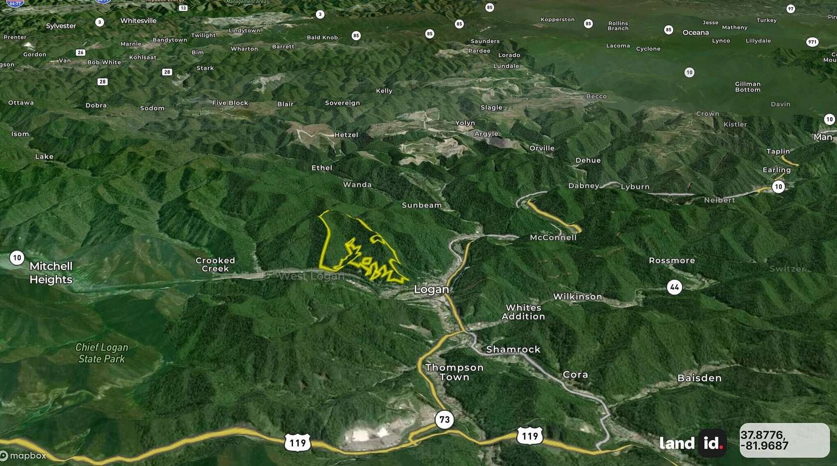 362 Acres of Recreational Land for Sale in Whitesville, West Virginia