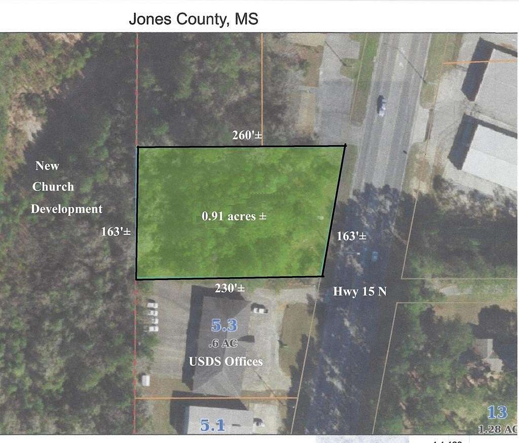 0.91 Acres of Land for Sale in Laurel, Mississippi