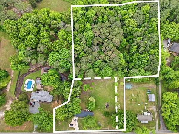 3.33 Acres of Land with Home for Sale in Canton, Georgia