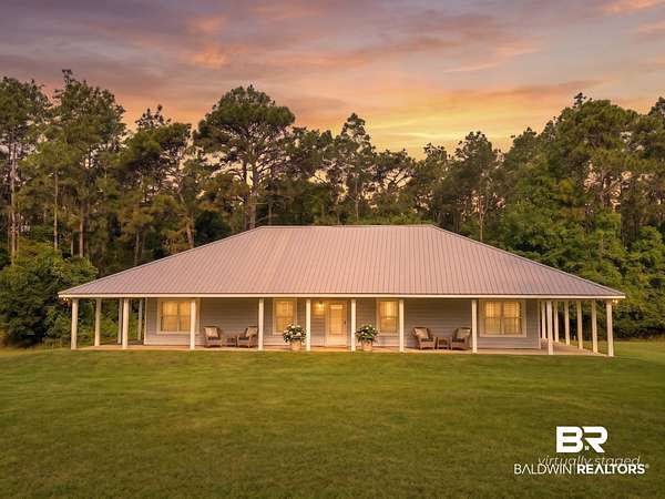 16.3 Acres of Land with Home for Sale in Robertsdale, Alabama