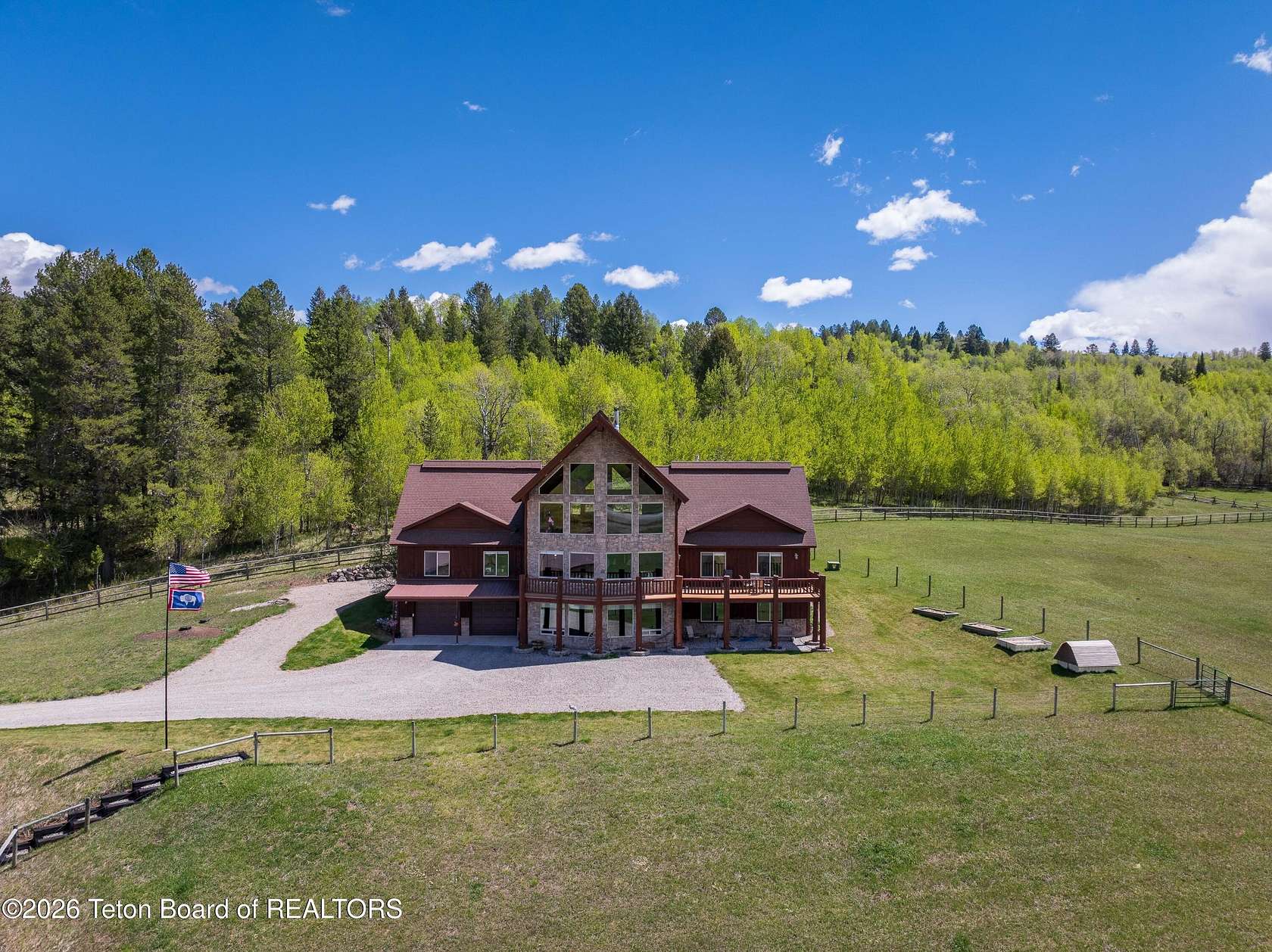 4.85 Acres of Land with Home for Sale in Alpine, Wyoming