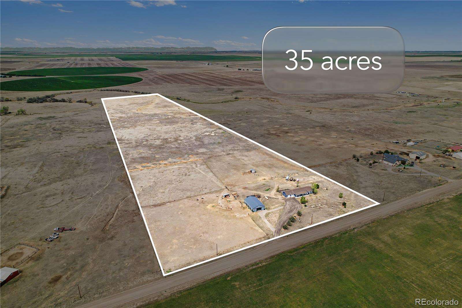 35 Acres of Land with Home for Sale in Strasburg, Colorado