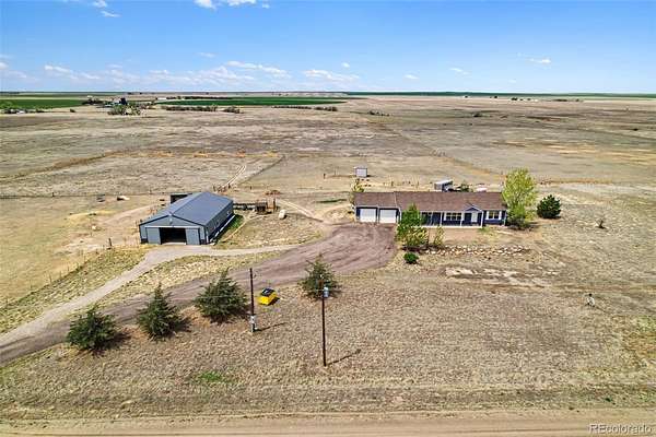 35 Acres of Land with Home for Sale in Strasburg, Colorado