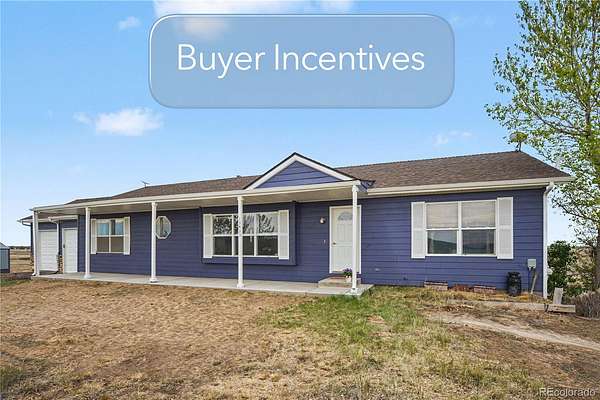 35 Acres of Agricultural Land with Home for Sale in Strasburg, Colorado