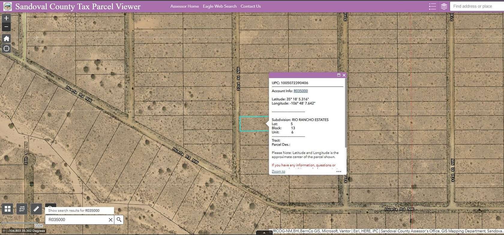 0.5 Acres of Land for Sale in Rio Rancho, New Mexico