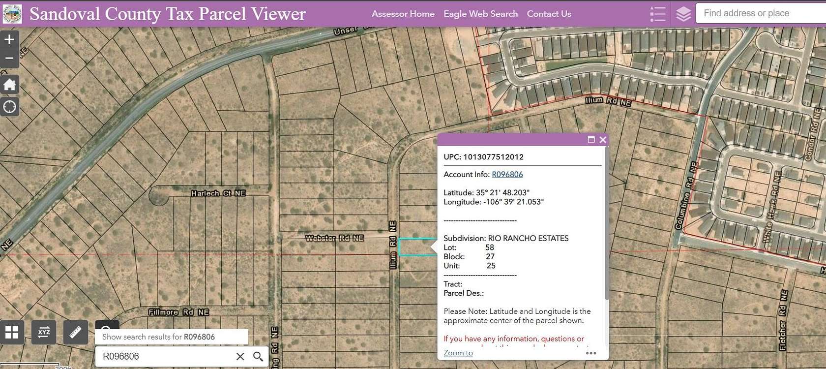 0.53 Acres of Residential Land for Sale in Rio Rancho, New Mexico
