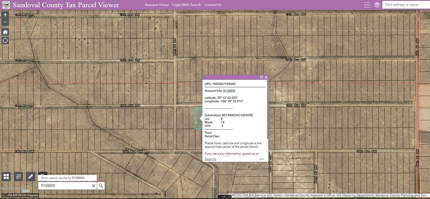 0.5 Acres of Land for Sale in Rio Rancho, New Mexico
