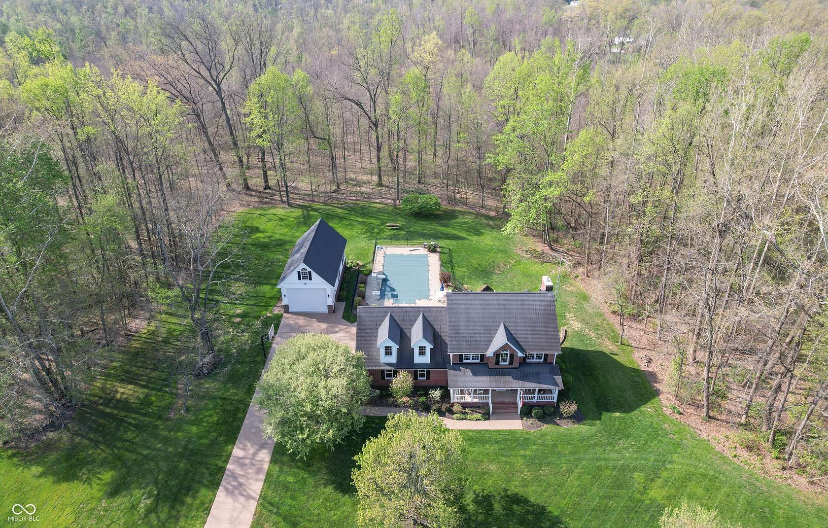 3.56 Acres of Land with Home for Sale in Columbus, Indiana