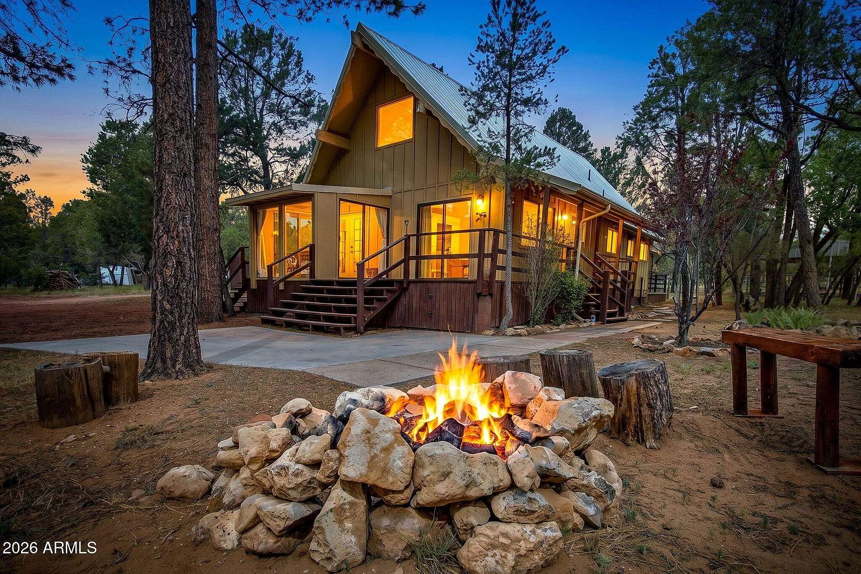 3 Acres of Land with Home for Sale in Overgaard, Arizona