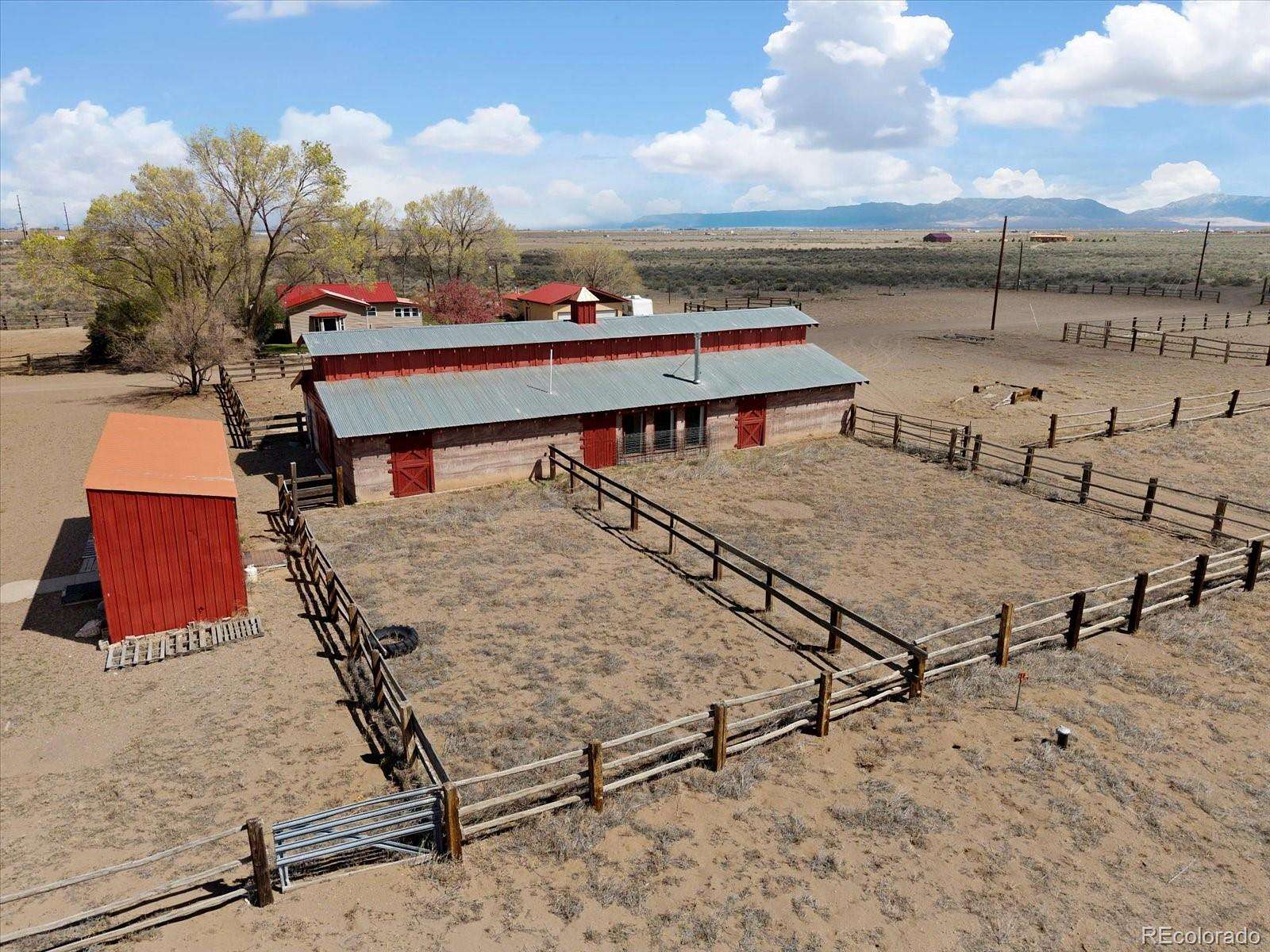 61.8 Acres of Agricultural Land with Home for Sale in Mosca, Colorado