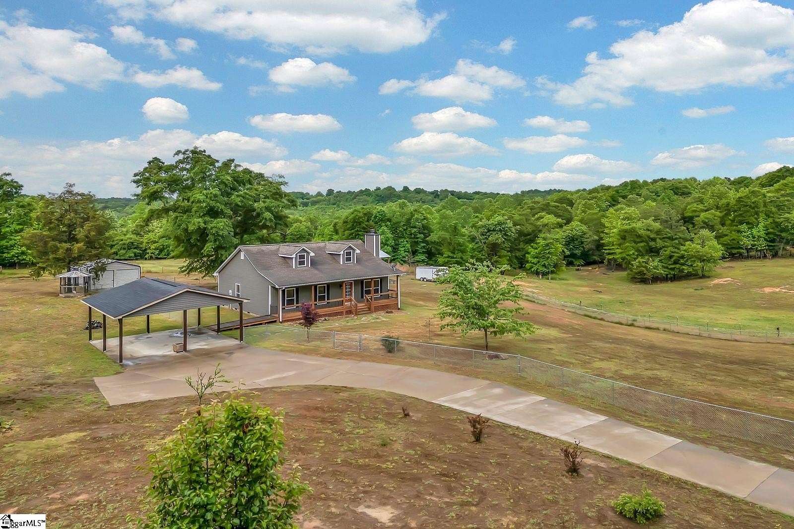 8.3 Acres of Land with Home for Sale in Pacolet, South Carolina