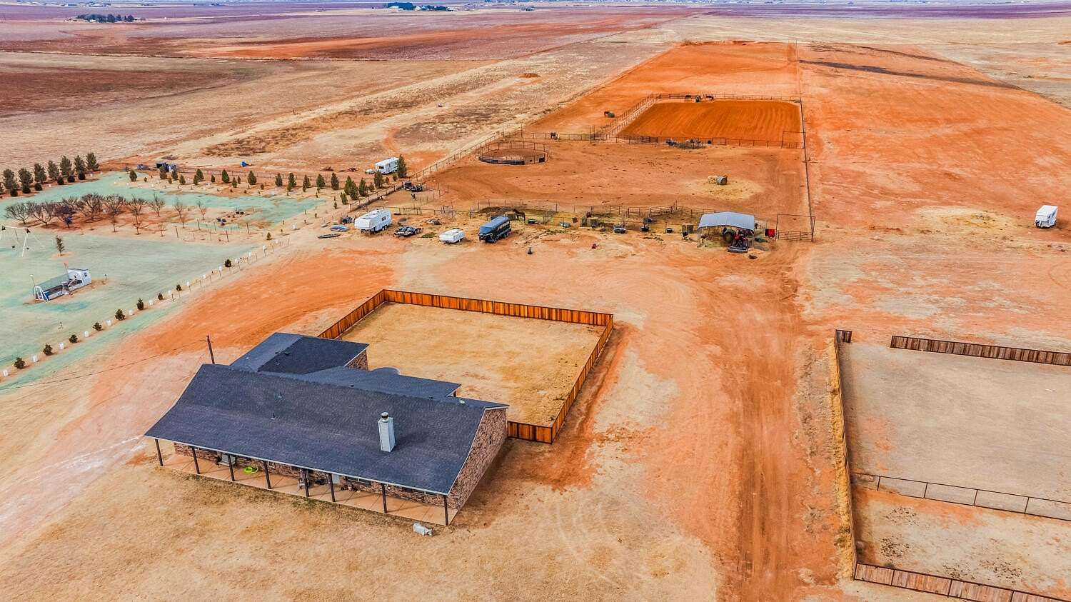 10.3 Acres of Land with Home for Sale in Tahoka, Texas