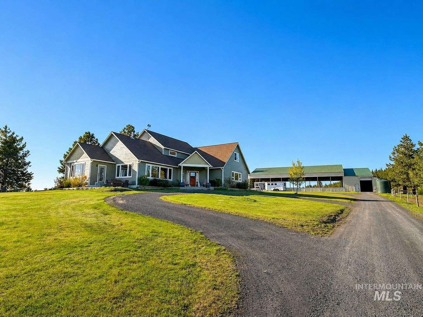 35 Acres of Agricultural Land with Home for Sale in Viola, Idaho