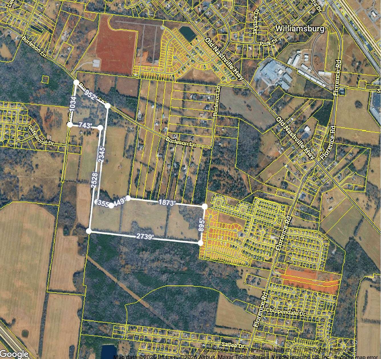 76.1 Acres of Land for Sale in Murfreesboro, Tennessee