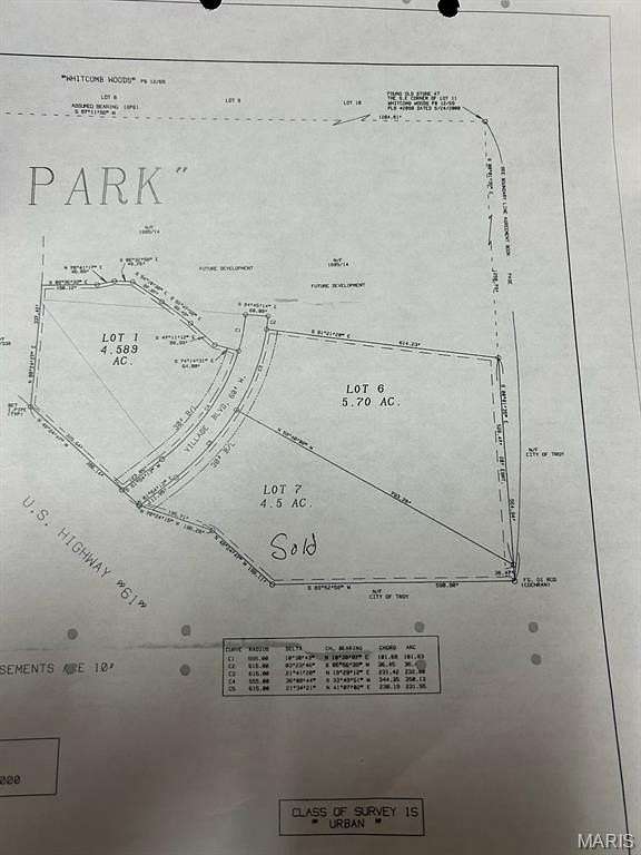 4.59 Acres of Commercial Land for Sale in Troy, Missouri