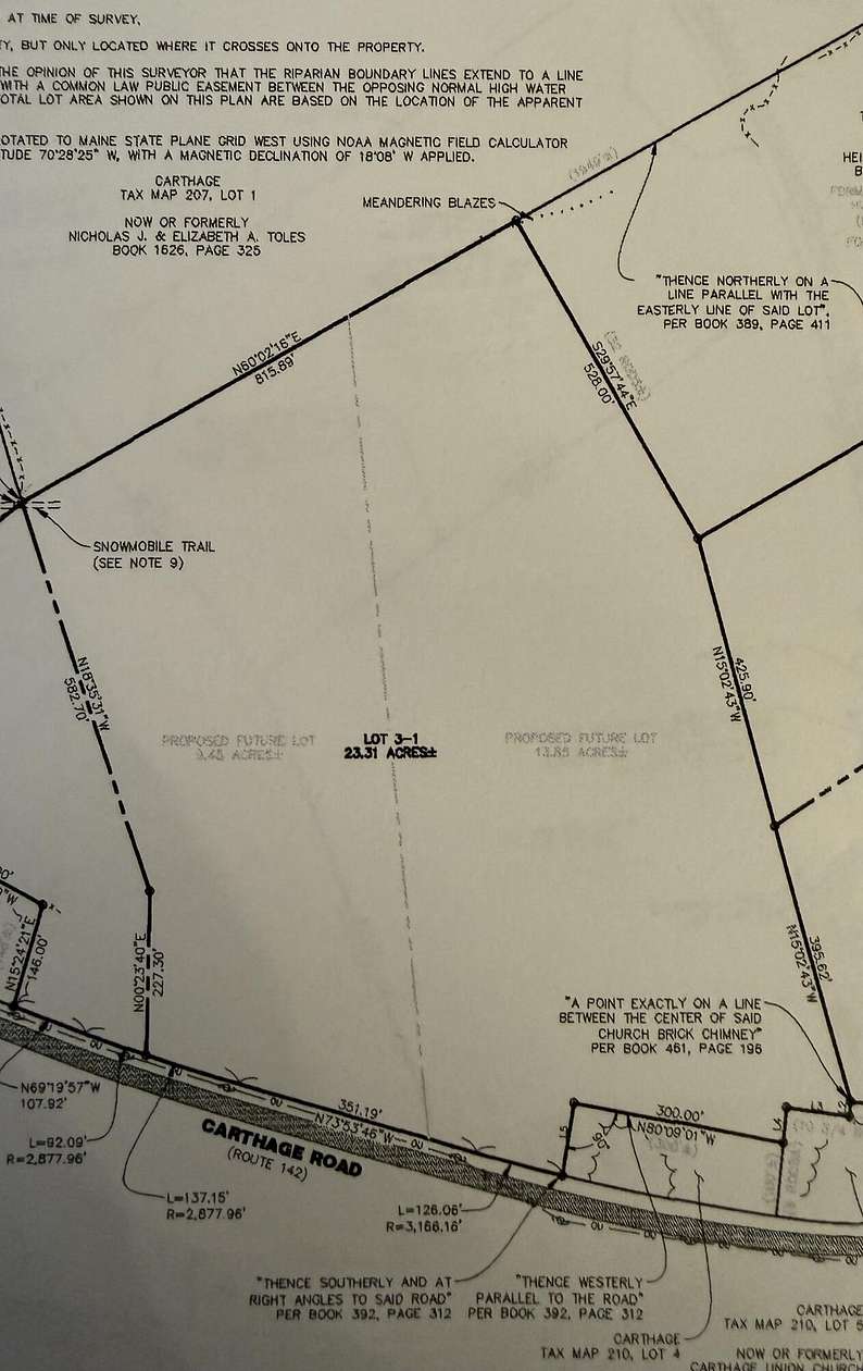 23.3 Acres of Land for Sale in Carthage, Maine