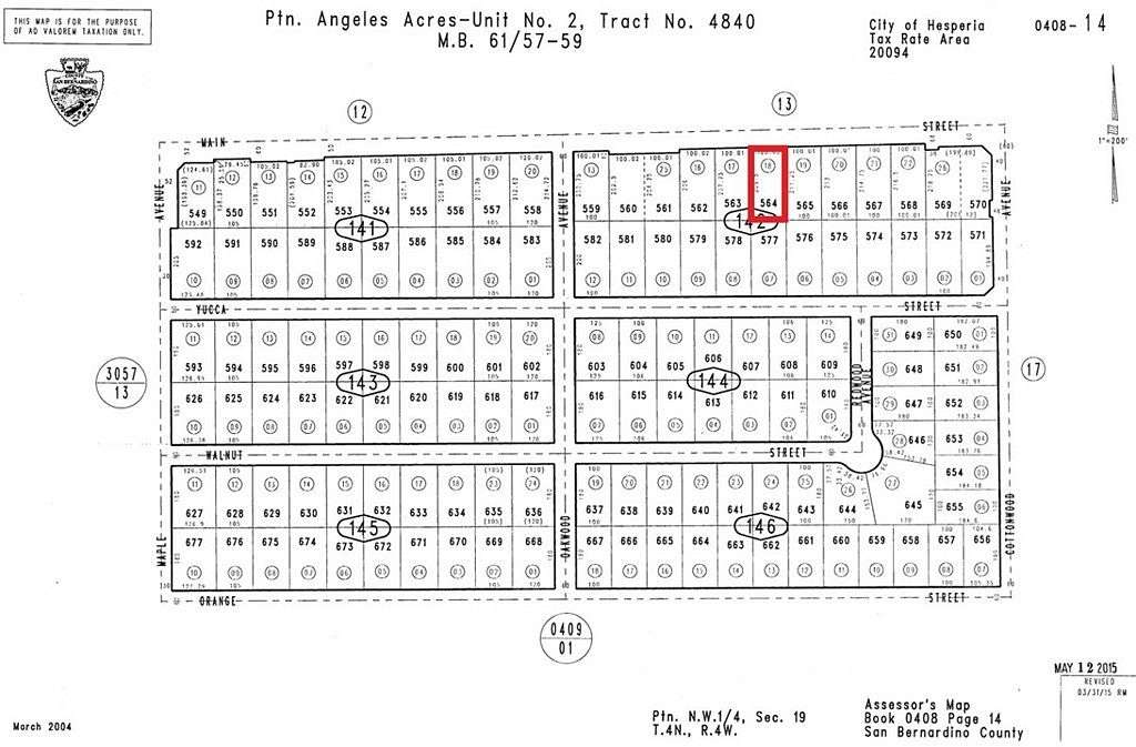 0.48 Acres of Commercial Land for Sale in Hesperia, California