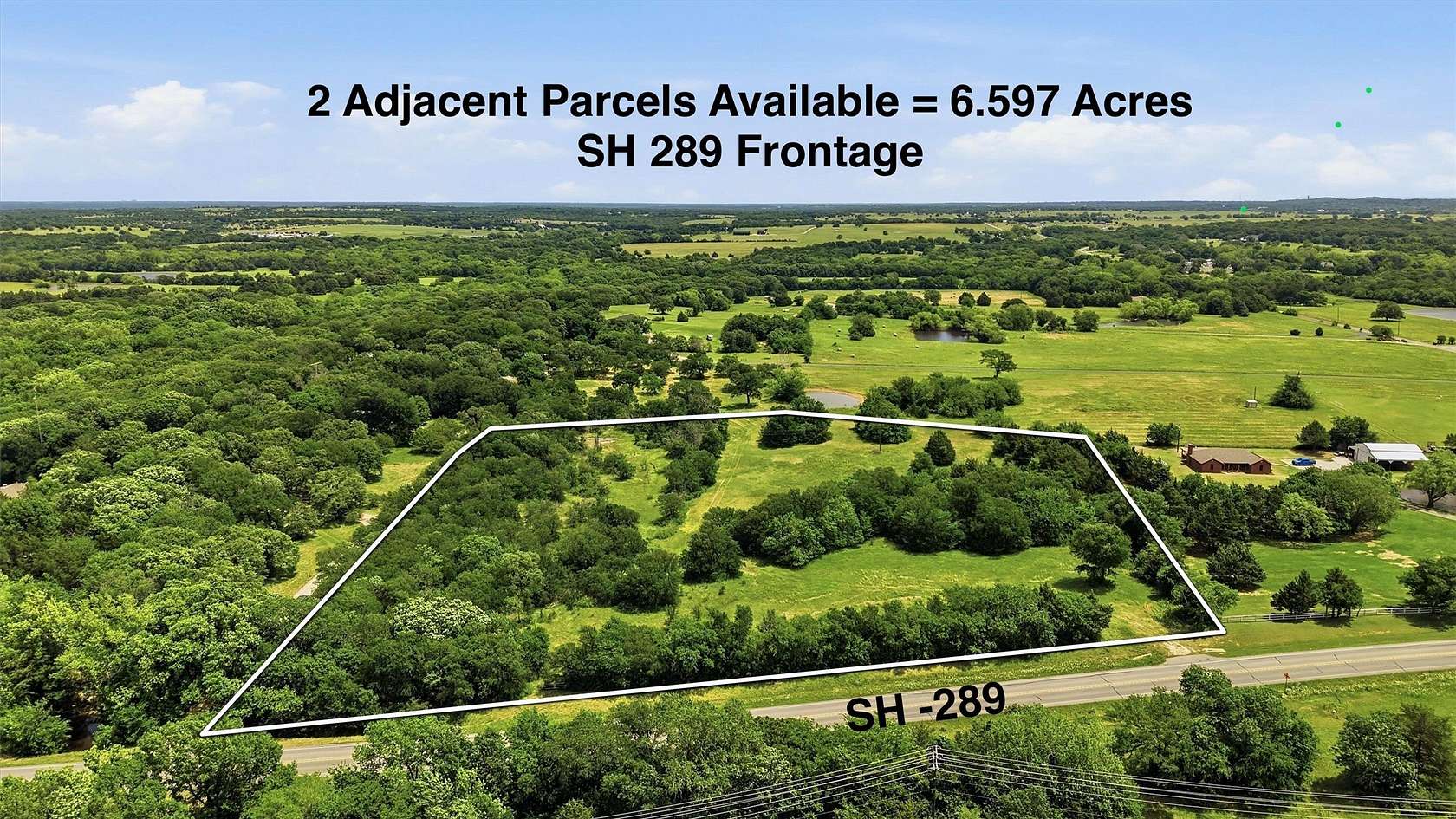 6.6 Acres of Mixed-Use Land for Sale in Pottsboro, Texas