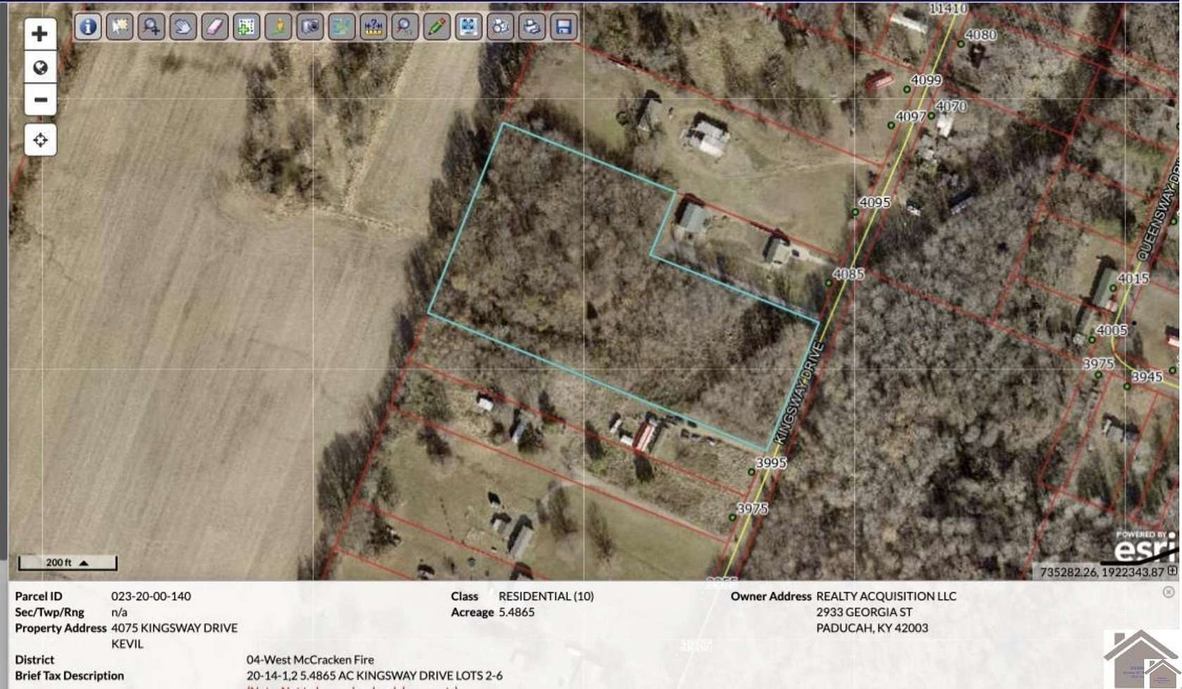 5.49 Acres of Residential Land for Sale in Kevil, Kentucky