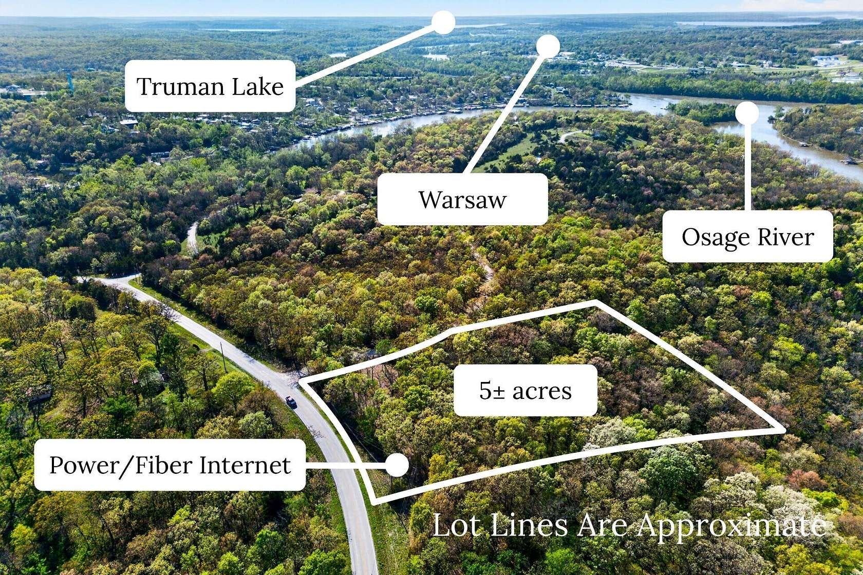 5 Acres of Land for Sale in Warsaw, Missouri